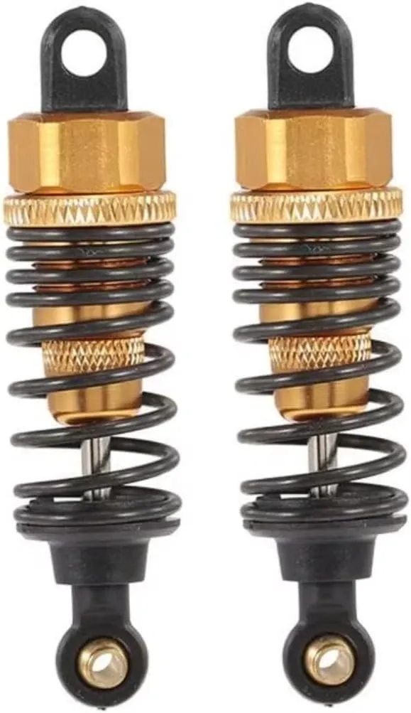 Rc Damper Shock Absorber for HSP for Redcat for HPI 1:10 2pcs 60mm Metal Shock Absorber Damper RC Car Parts Flat Car Drift for Racing Parts Accessories Replacement Use(Yellow)
