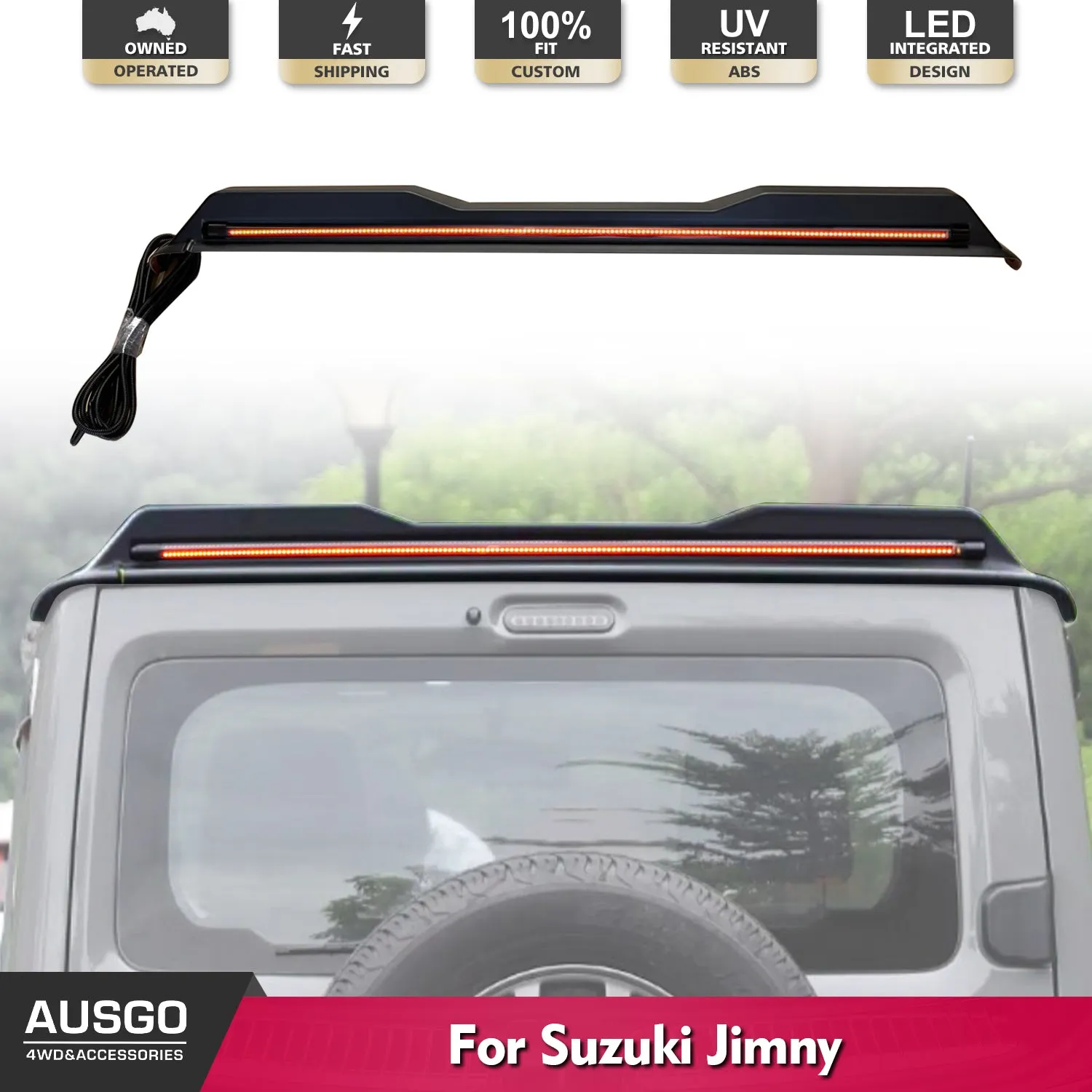 Rear Roof Spoiler with LED Light for Suzuki Jimny 2018-Onwards