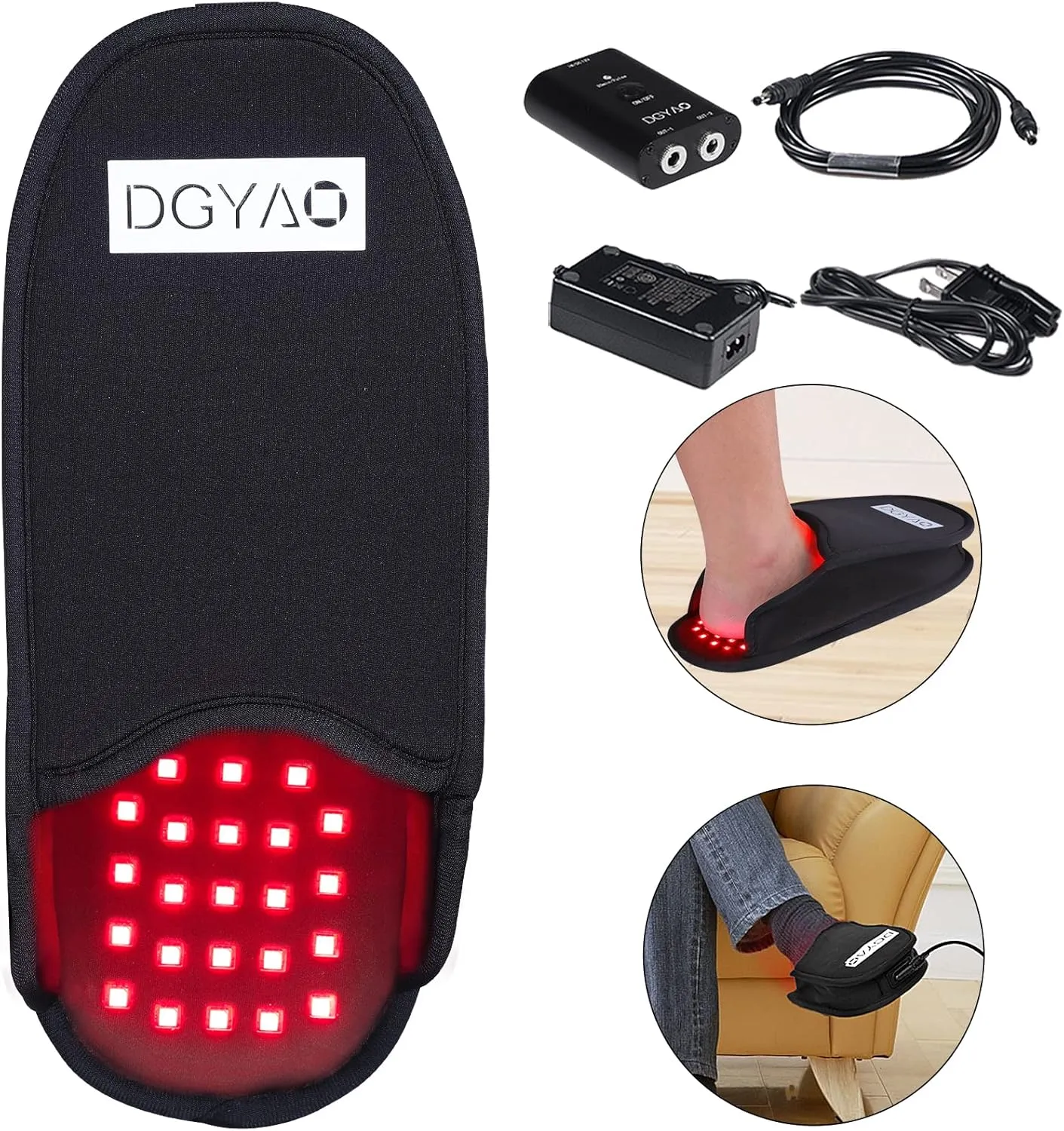 Red Light Therapy Device Slipper with 880nm Infrared Light Therapy Pulse Mode for Foot Feet Toes Instep, New Flat LED Lights Pain Relief Muscle Relax Home Office Use
