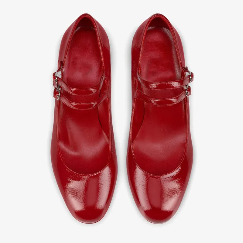 Red Patent Leather Stiletto Pumps