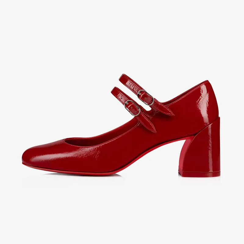 Red Patent Leather Stiletto Pumps