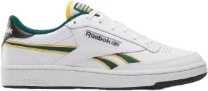 Reebok Unisex Club C Revenge Sneaker, White/Fierce Gold/Collegiate Green, 8 US Men