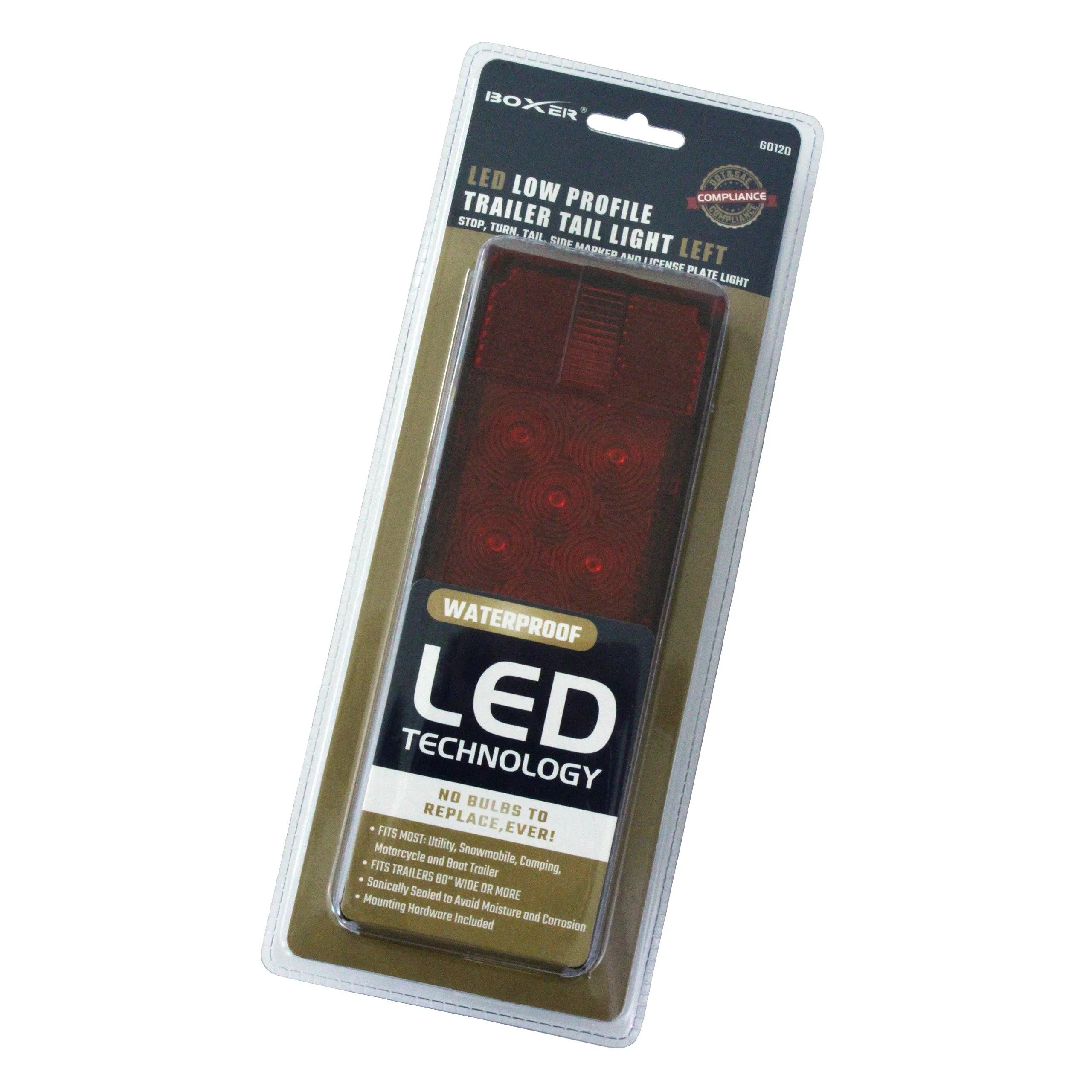 Replacement LED Low Profile Trailer Tail Light, Driver Side