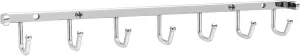 Rev-A-Shelf Sidelines 14" Closet Wall Hanging Mount for Belt, Scarf, or Tie Accessory Organization Rack Holder Hanger w/7 Hooks Chrome, BRCL-14NS-CR-1