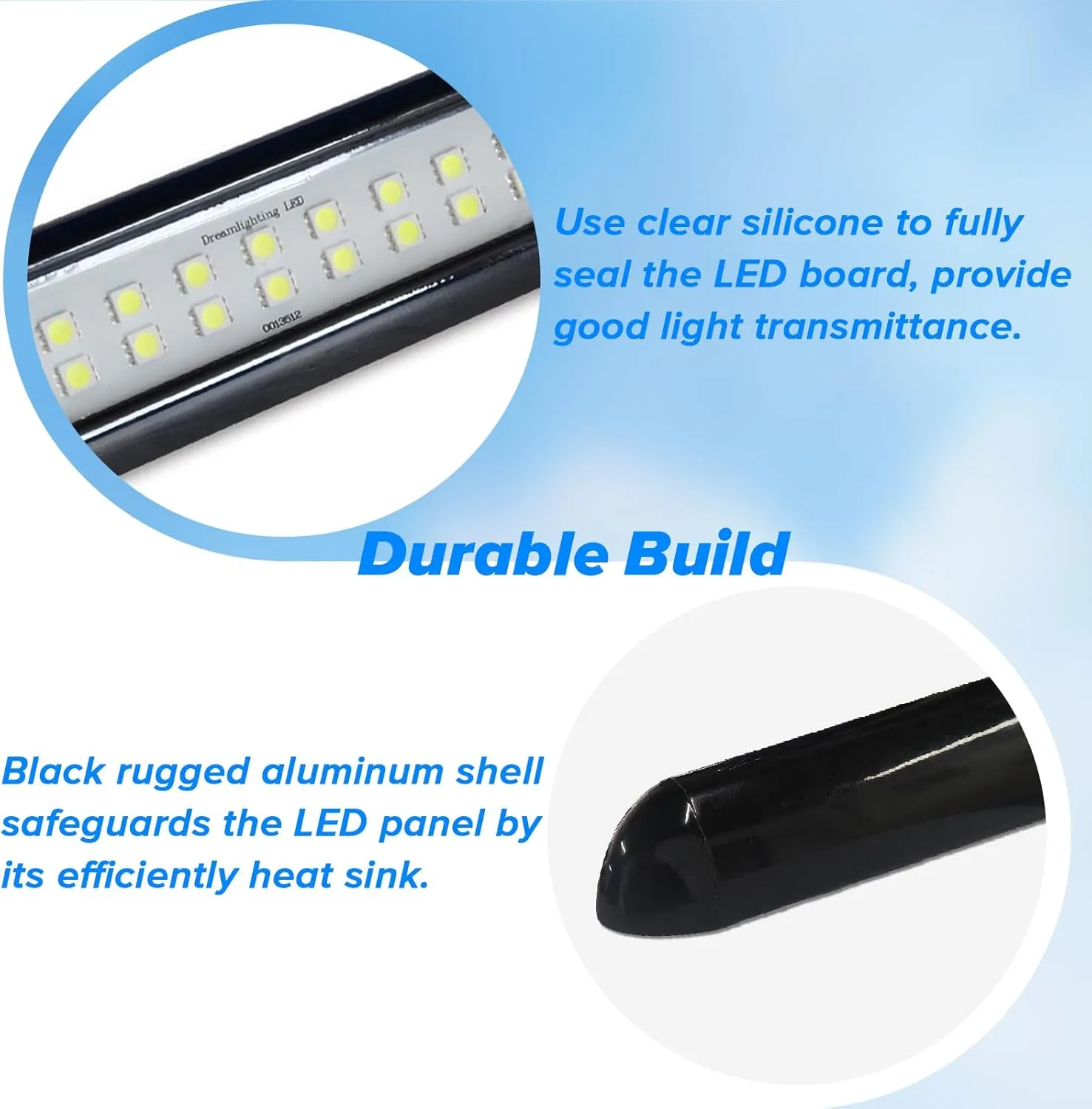 RV Lights Exterior 12V RV Porch Light 12 Volt LED Trailer Lights Outdoor Awning Light RV Accessories for Outside 7000K Cool White Lighting 5.4W 350Lumens 10inch Black Shell, no Switch, Pack of 2