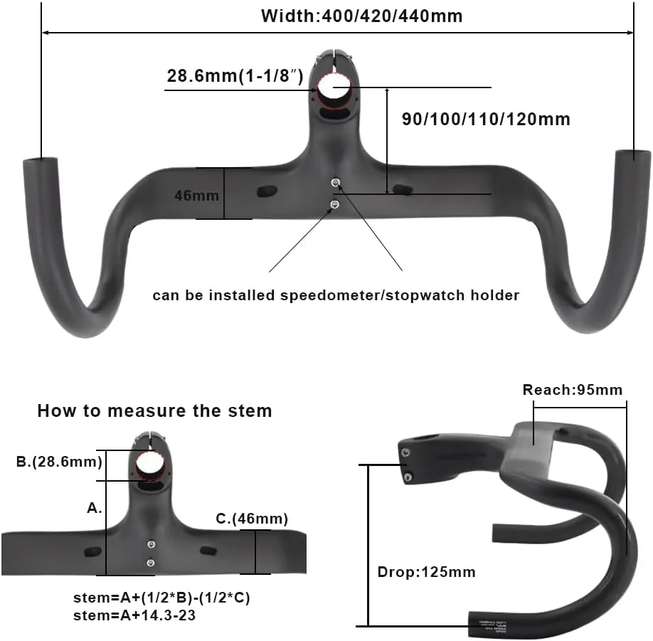 RXL SL carbon integrated handlebars road bike black ud matte road bike handlebars handlebar integrated road bike handle bars 28.6mm road bike handlebar flat bars w/integrated stem 40cm 400mm 400-120