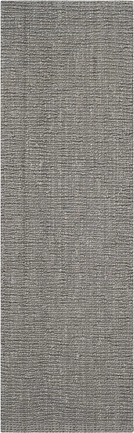 SAFAVIEH Natural Fiber Collection Runner Rug - 2'6" x 6', Light Grey, Handmade Chunky Textured Jute 0.75-inch Thick, Ideal for High Traffic Areas in Living Room, Bedroom (NF447G)