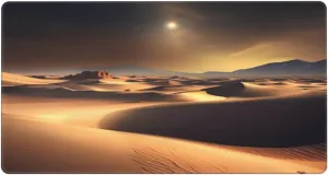 Sahara Desert Non-Slip Desk Pad,Mouse Pad,Waterproof PVC Desk Table Protector, Easy Clean Laptop Desk Writing Mat for Office Work/Home/Decor