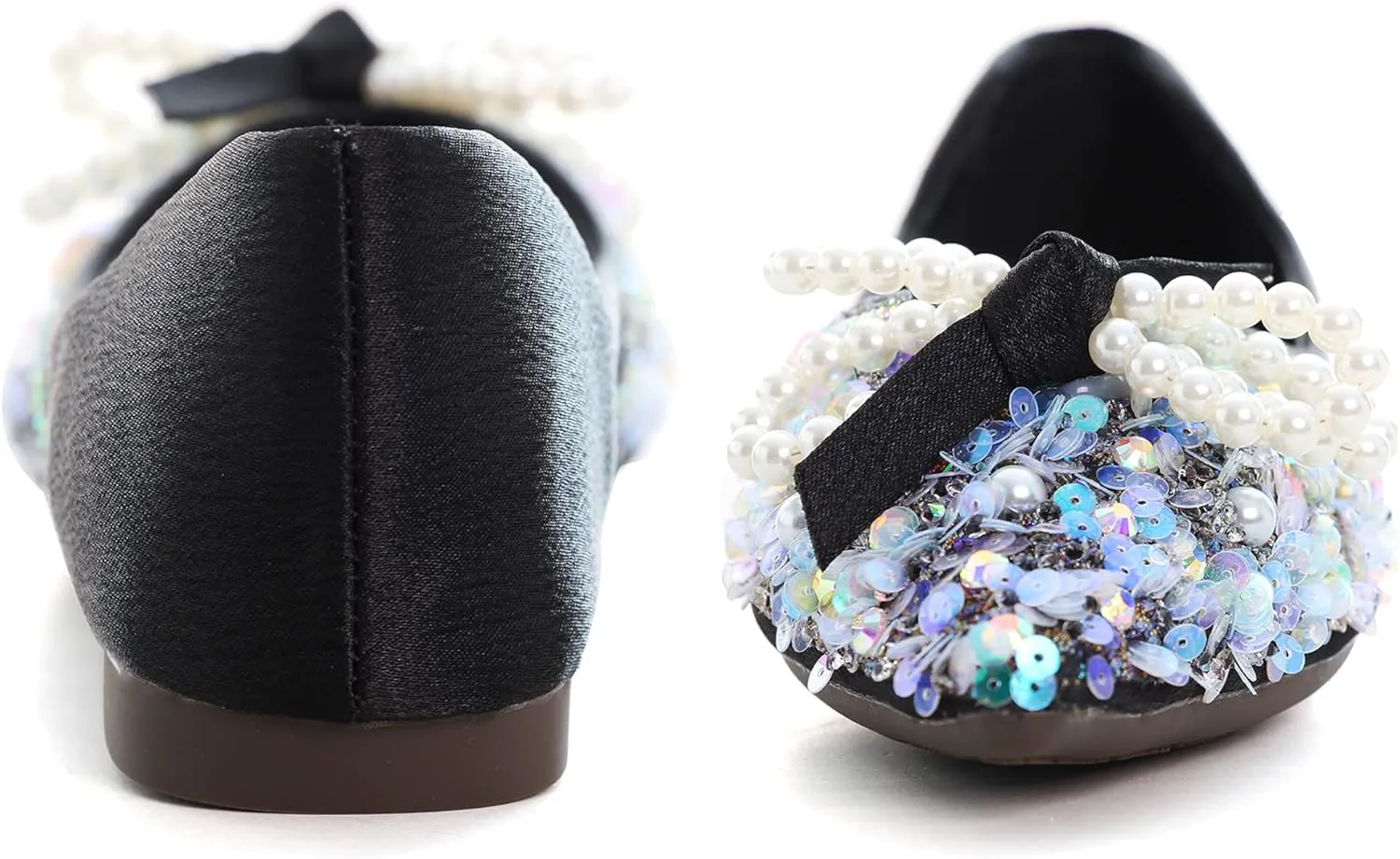 SAILING LU Dressy Shoes for Women Pointed Toe Bowknot Ballet Flats Comfortable Light Weight Slip on Walking Loafers