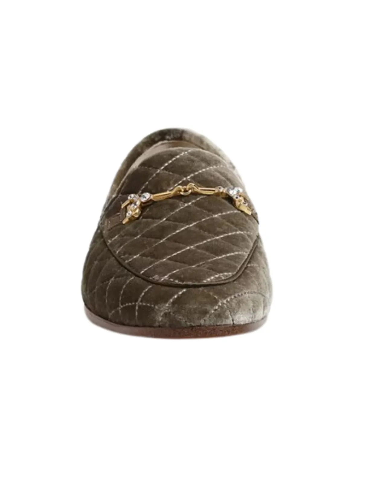 Sam Edelman Loraine Loafer in Silver Sage Velvet