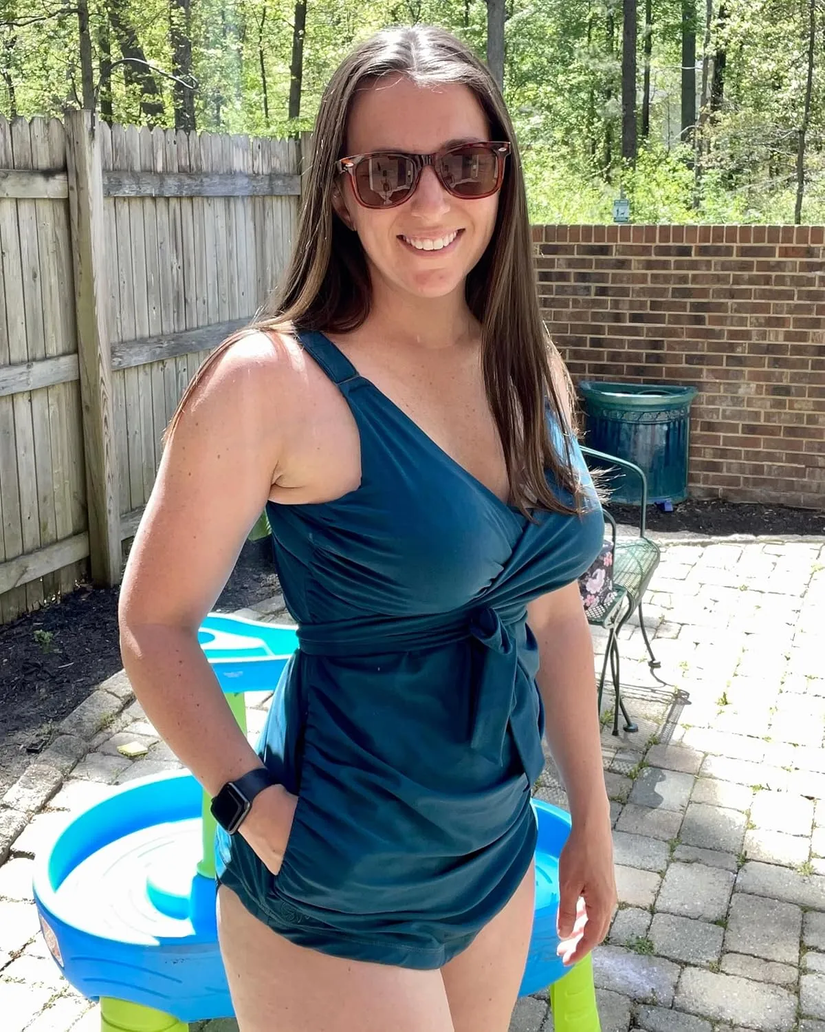 Sarah Wells Hands Free Pumping and Nursing Swim Top