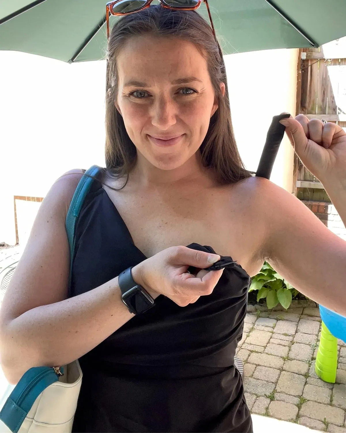 Sarah Wells Hands Free Pumping and Nursing Swim Top