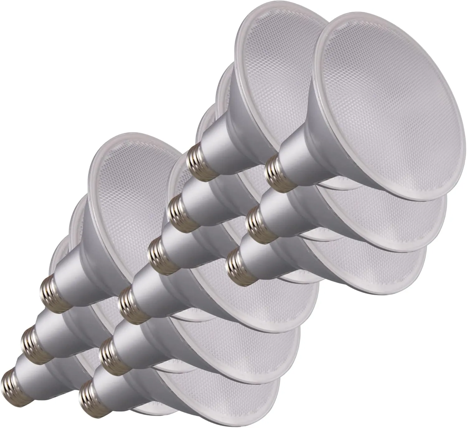 Satco S29449 LED Reflector PAR38 Lamps; 15 Watt 120 Volt; 5000K; 40 deg. Beam Angle; E26 Medium Base;for Home, Office, Store, Residencial, Commercial Lighting (12 LED Light Bulbs)
