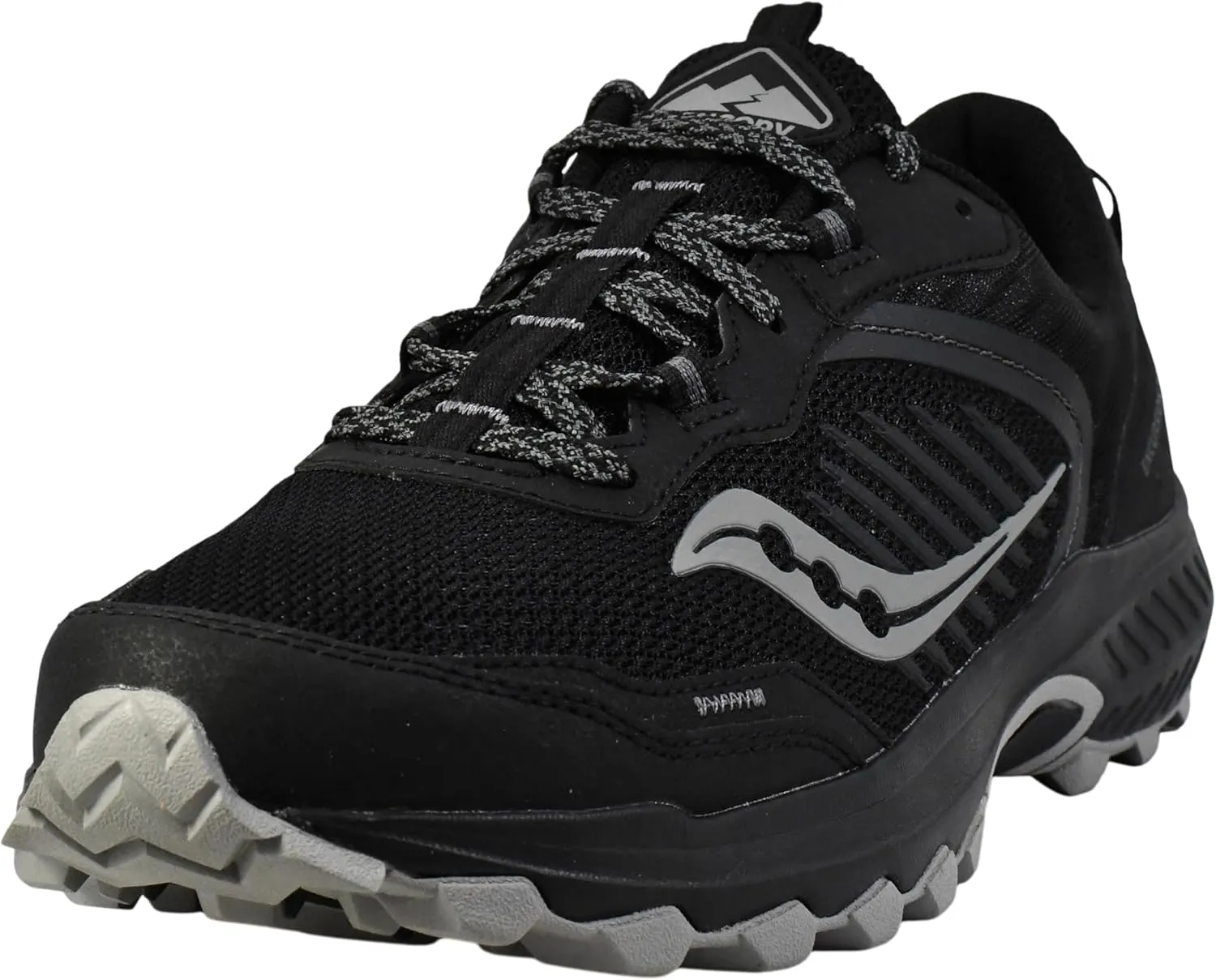 Saucony Men's Excursion TR15 Sneaker, Black/Shadow, 14 Wide