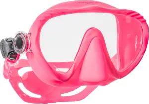 SCUBAPRO Ghost Scuba Dive Mask, Low-Volume Frameless Design w/Ultra Clear Single Lens, Silicone Skirt and Easy-Adjust Strap Buckles, Pink