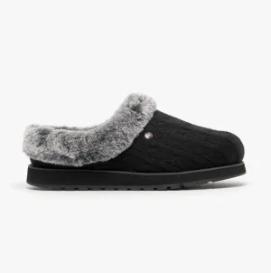 Skechers 31204/BLK KEEPSAKES ICE ANGEL Womens Mule Slippers Black
