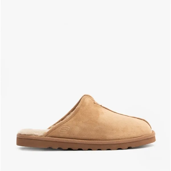 Skechers 66094/TAN RENTEN PALCO Mens Mule Slippers Tan