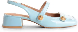 Slingback Mary Jane Heels for Women Low Block Heel Closed Square Toe Pump Shoes Heels Classic Daily Office Dressy Shoes