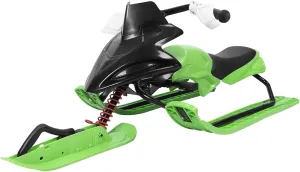 Snow Racer Sled, Ski Sled Snowboard with Sensitive Brake and 3 Gear Adjustable Cushion, Winter Outdoor Activity Ski Sled Slider Board for Kids Age 4  and Adults