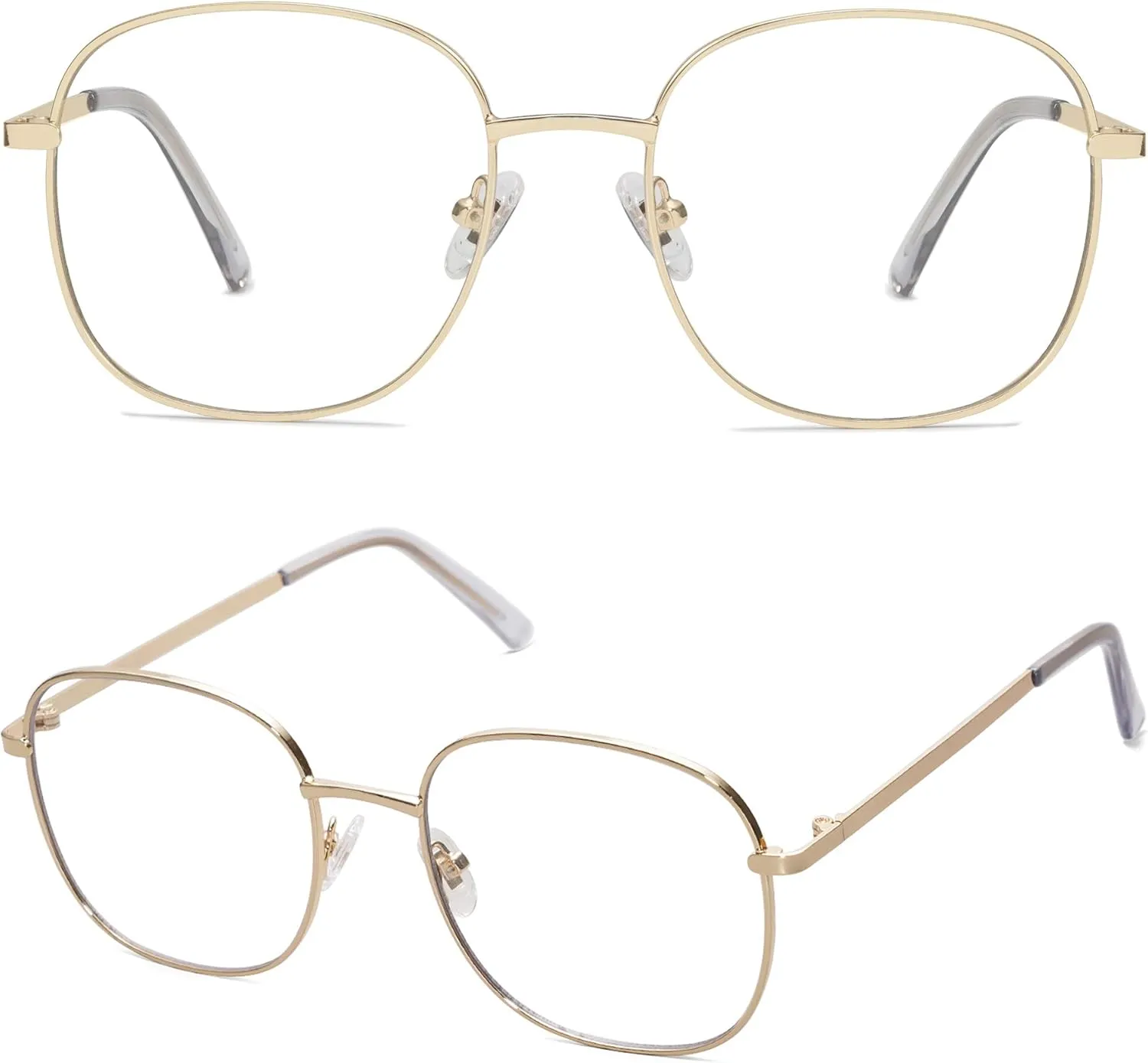 SOJOS Classic Square Blue Light Blocking Glasses for Women Men Stylish Computer Glasses SJ1137