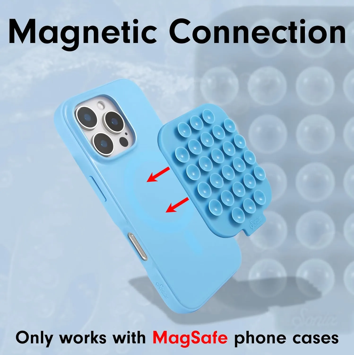 Sonix Case for iPhone 16 Pro Max with Magnetic Suction Mount | Compatible with MagSafe | 10ft Drop Tested | Light Blue