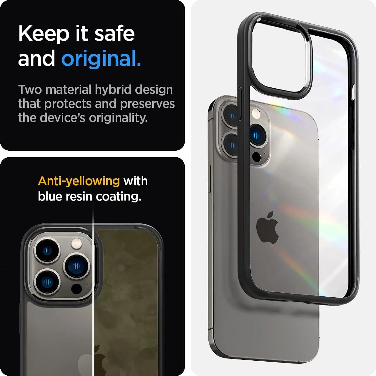 Spigen Ultra Hybrid Designed for iPhone 13 Pro Case (2021) - Matte Black