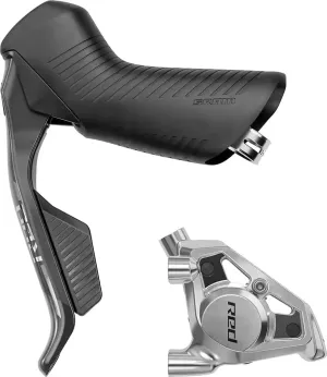 SRAM RED eTap AXS HRD Shift/Brake Lever and Hydraulic Disc Caliper - Right/Rear, Flat Mount 20mm Offset, 1800mm Hose,