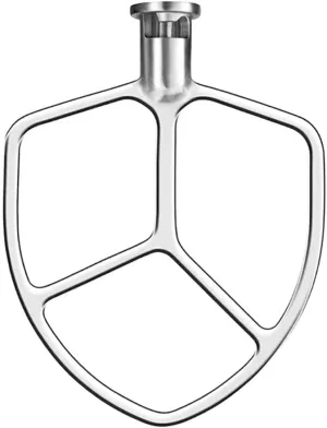 Stainless Steel Flat Beater for KitchenAid 5qt-6qt Bowl-Lift Stand Mixer, Fit for Professional 5 Plus and Professional 600 Seris Mixer K5 KG25 KV25 KP26 KT26, Heavy Duty and Dishwasher Safe