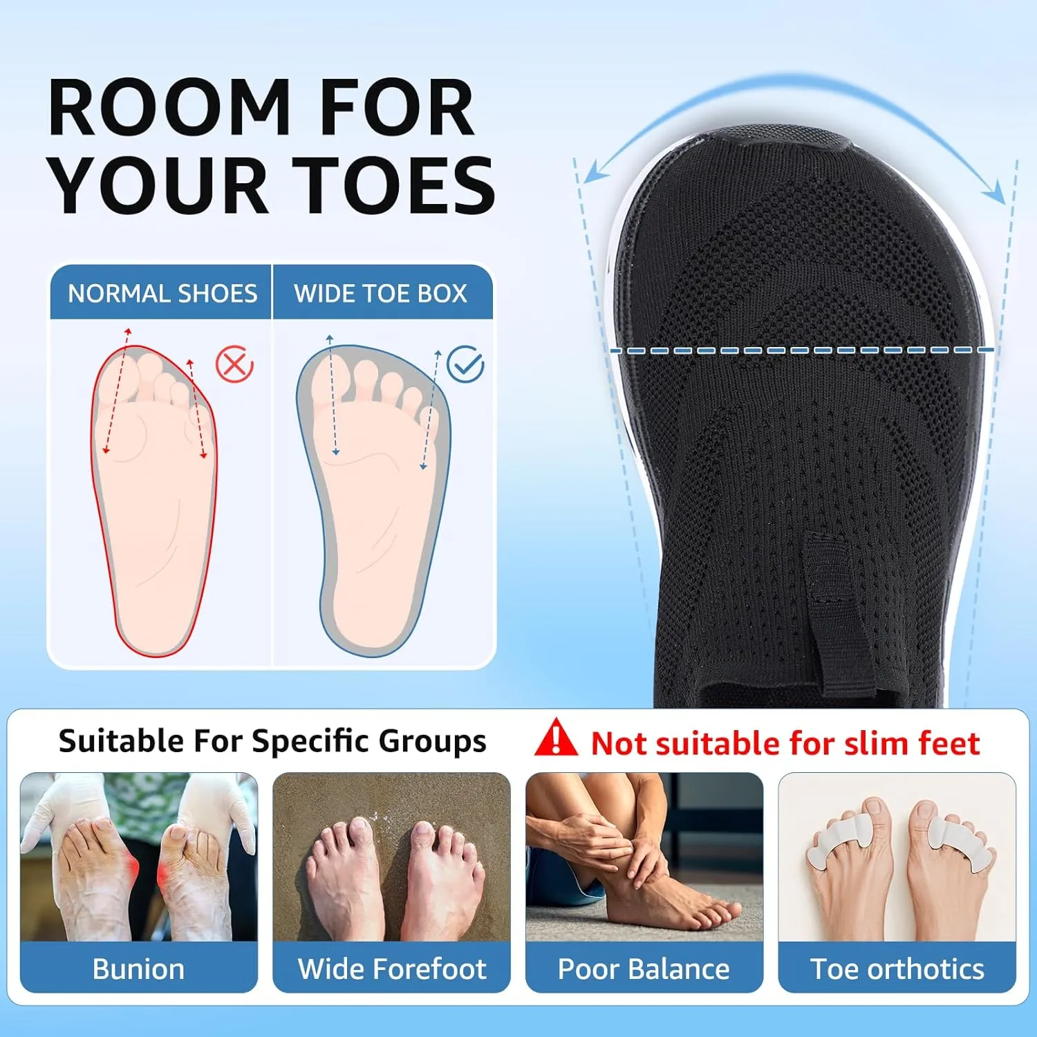 STQ Slip on Sneakers Women Walking Shoes with Arch Support Memory Foam