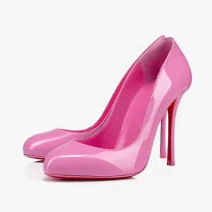 Stylish Pink Patent Leather Pump