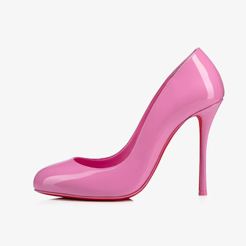 Stylish Pink Patent Leather Pump