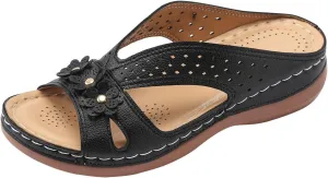 Temperament Wedge Sandals for Women Lightweight Memory Foam Sandals Arch Support Walking Sandal Slippers for Women