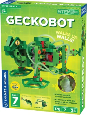 Thames & Kosmos Geckobot STEM Experiment Kit | Build a Wall-Climbing Robot & 6 Other Mechanical Creations | Explore The Physics of Air Pressure & Suction | Difficulty Level: Advanced