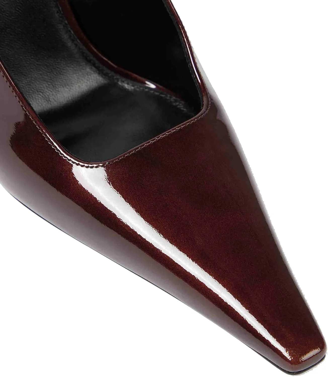 THESHY Womens Patent Slingback Pumps Pointed Toe Stiletto High Heels Backless Slip-on Buckle Pump Fashion Dress Shoes for Women