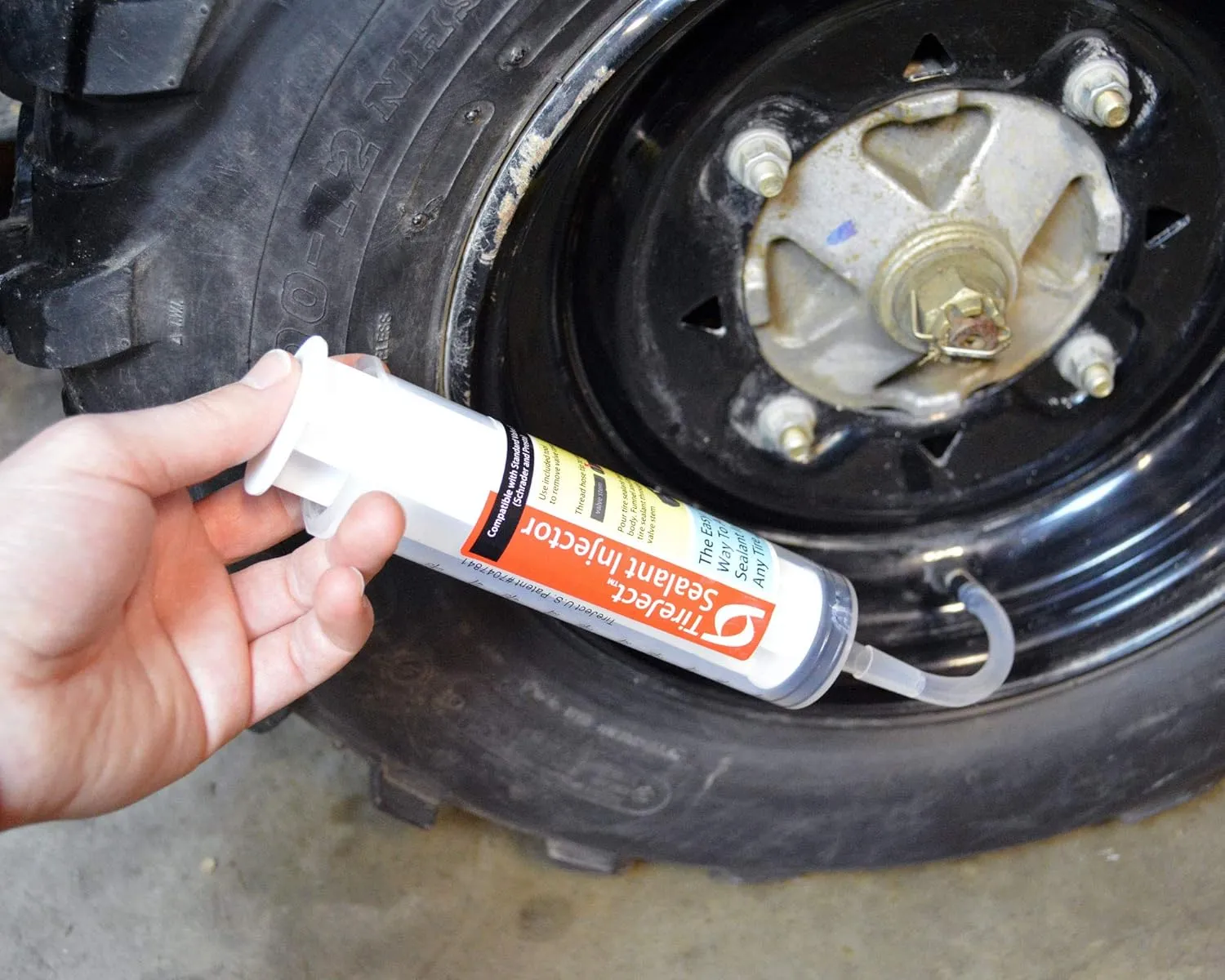 TireJect Off-Road Tubeless Tire Sealant Kit: Fix a Flat Tire & Prevent Flat Tires, Seal Punctures Leaks Dry Rot Thorns Nails Screws, tire repair slime, puncture tire sealer (40oz, 4-Tire Value Pack)