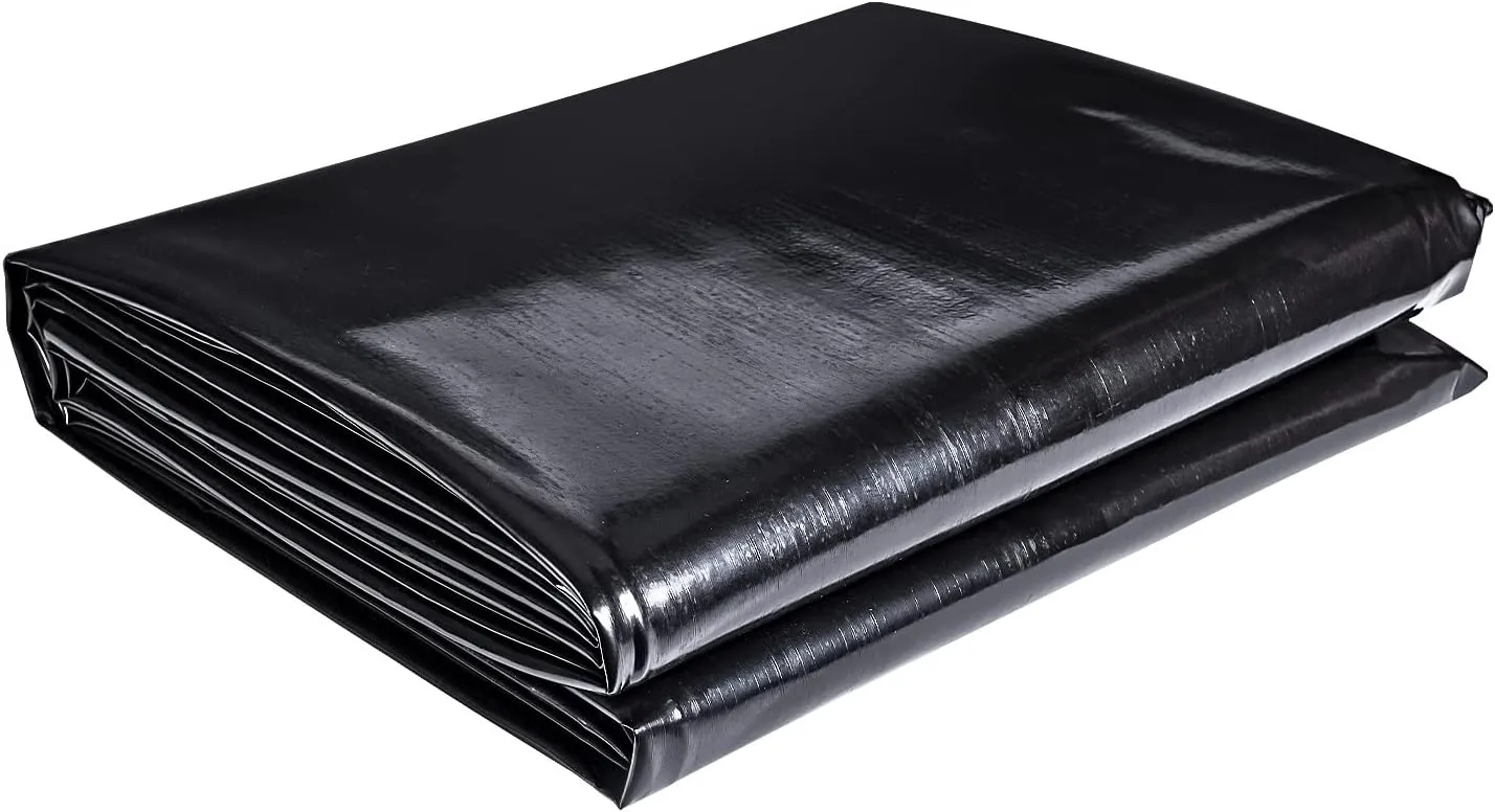 ToLanbbt Pond Liner 7 x 10 Ft, 20 Mil HDPE UV Resistant Preformed Pond Liner Easy Cutting, Underlayment for Fountain, Waterfall, Koi Pondsand Water Garden (Black)