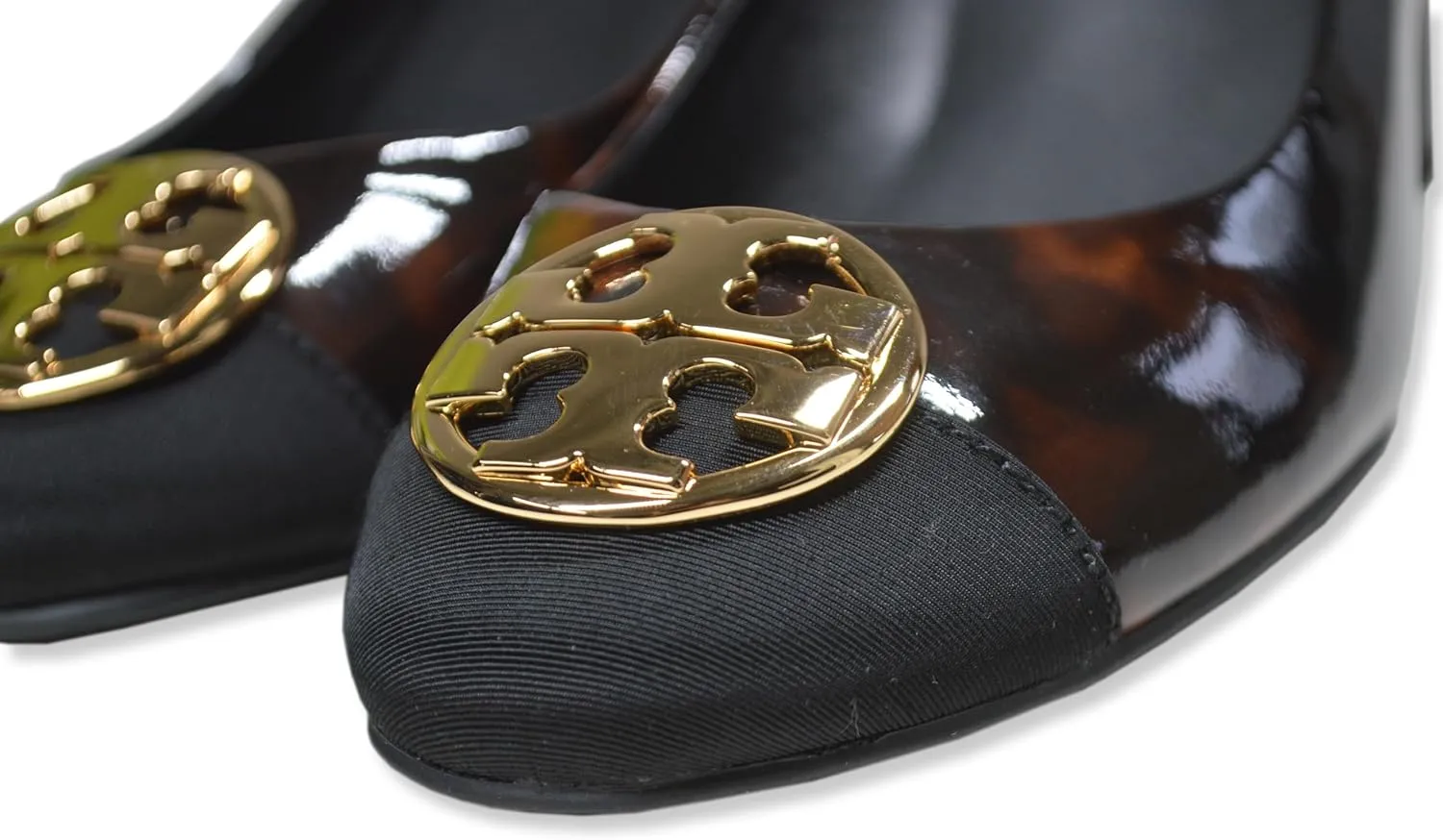 Tory Burch Women's Chelsea Cap-Toe 50mm 2" Pump Heel Shoes Patent Leather,