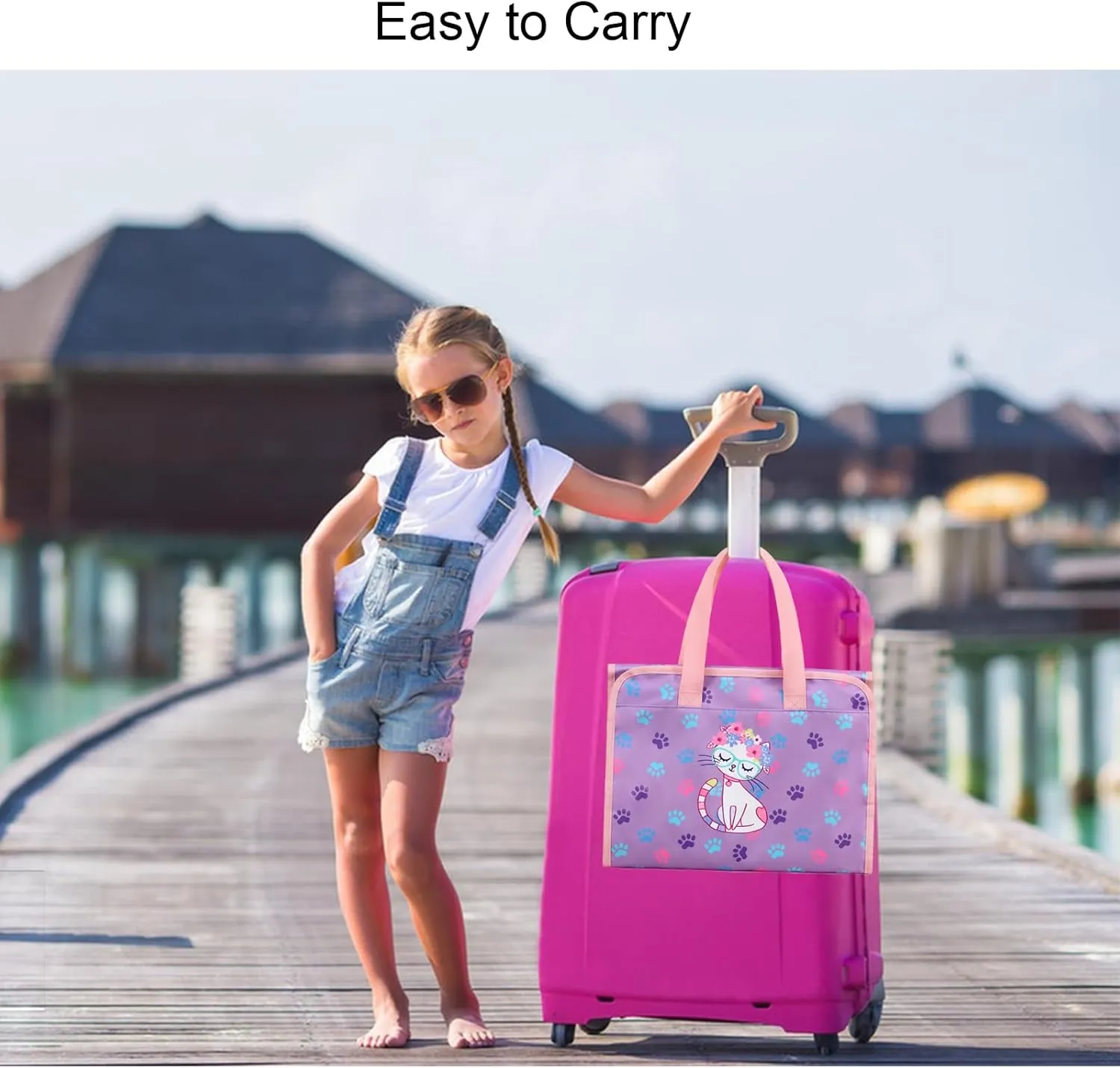 Toy Dolls Storage Bag Tote Carrying Case Compatible with LOL Surprise Toys Dolls Omg, Hanging Organizer Storage Bag with 8 Clear Window Pockets, Bag Only (03-Butterfly Purple)