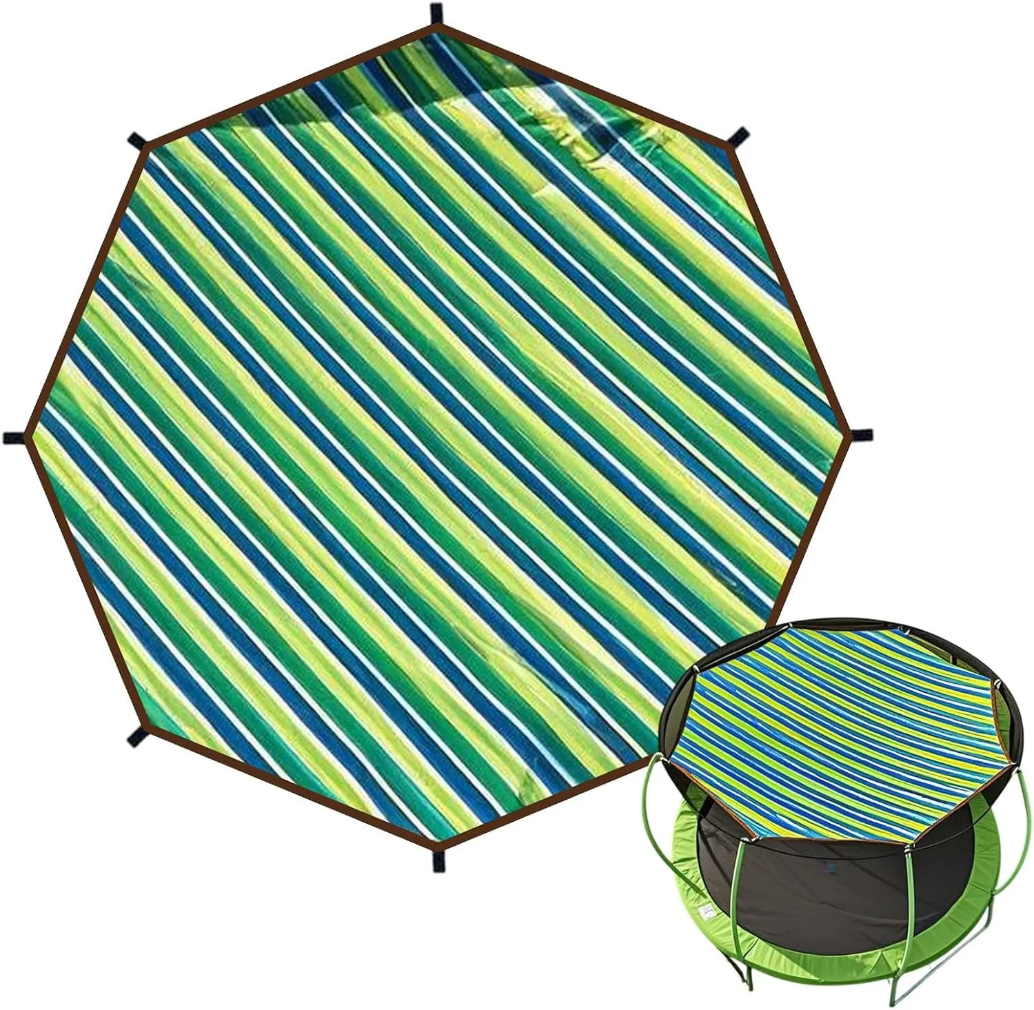 Trampoline Shade Cover Waterproof UV Trampoline Top Cover Sunproof Canopy Outdoor Sports Accessories Easy To Install For Backyard Playground