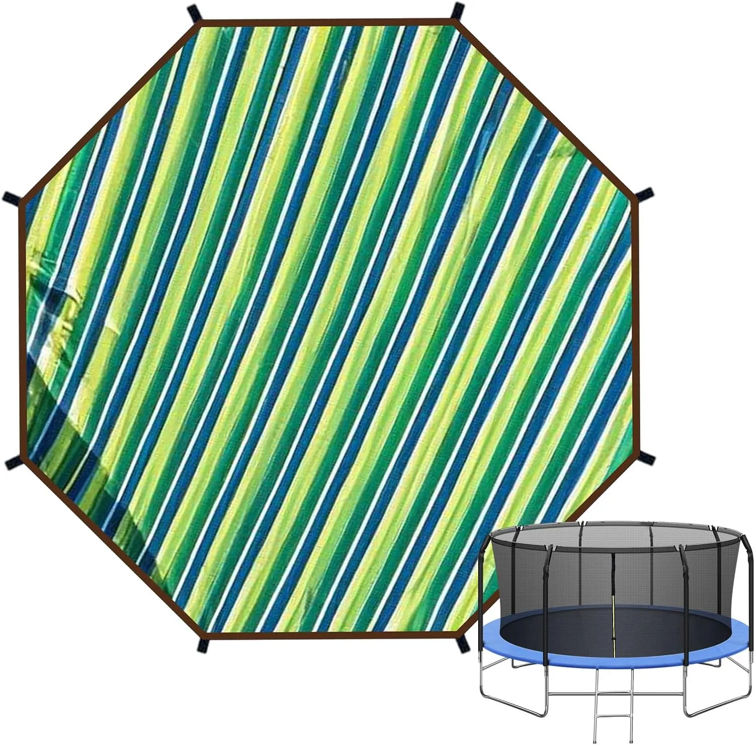 Trampoline Shade Cover Waterproof UV Trampoline Top Cover Sunproof Canopy Outdoor Sports Accessories Easy To Install For Backyard Playground