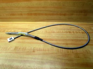 TRI-TRONICS BF-C-36 0.032 X 0.382 INCH Rectangle, 0.75 INCH Wide Rectangular Flat HOUSING, 36 INCH Cable Length, BIFURCATED, Fiber Optic, Glass Fiber, Light Guide, Stainless Steel