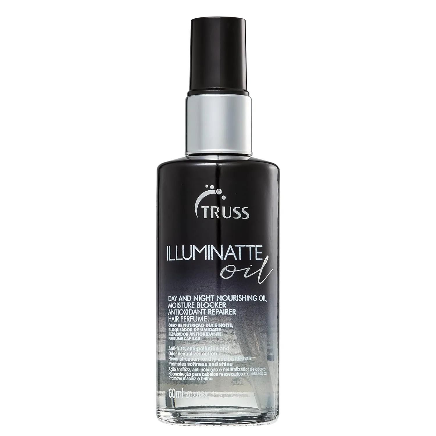 TRUSS Illuminatte Hair Oil - For Damaged, Frizzy or Brittle Hair - Nourishing Scented Oil & Heat Protectant - Formulated to Soften, Strengthen & Repair - Add Shine & Control (2.02 Fl Oz)