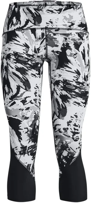 Under Armour Women's UA Fly Fast Printed Crop, Black/White, XS