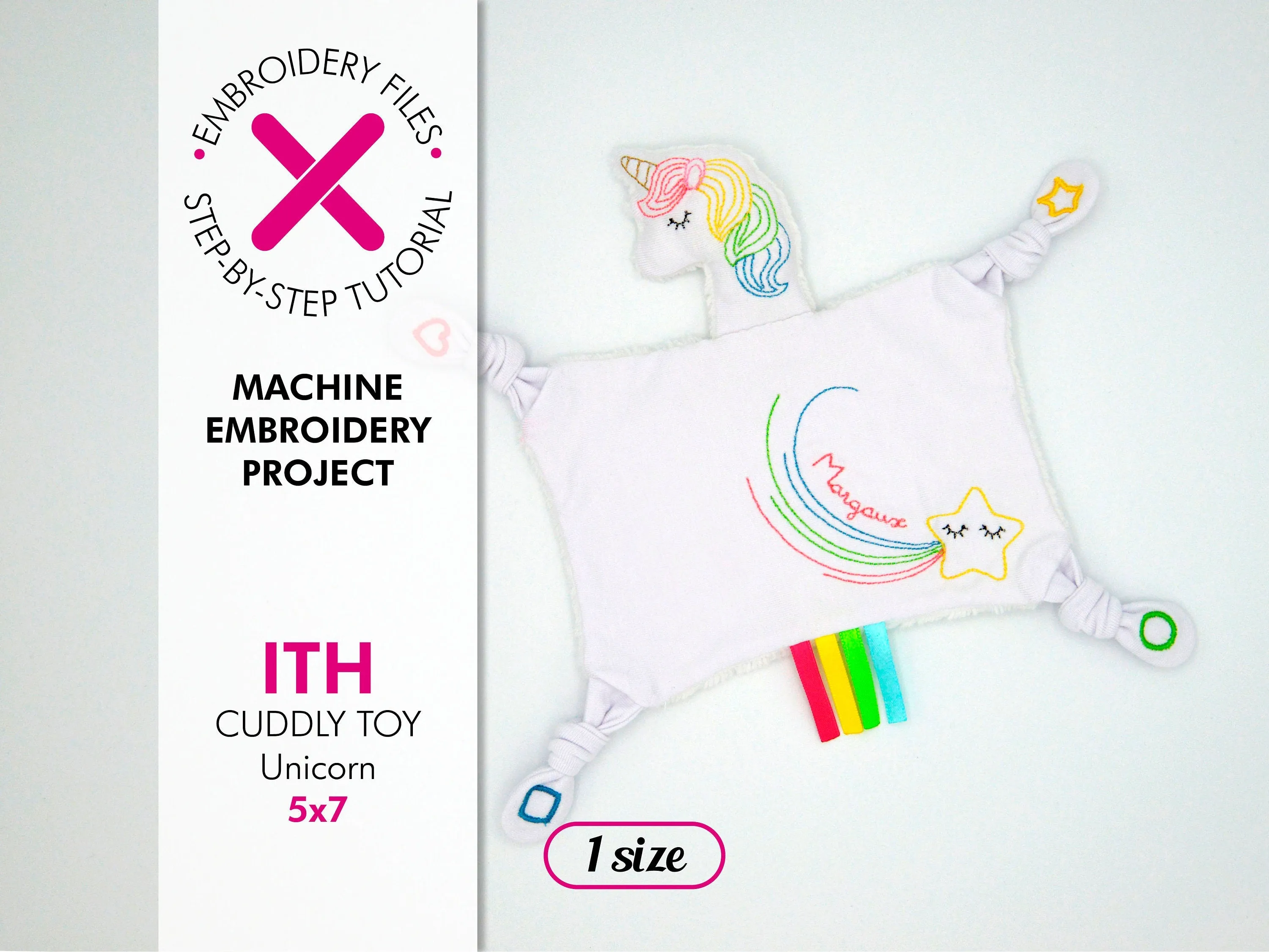 Unicorn Flat Cuddly Toy