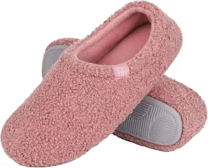 Unisex Fuzzy Curly Memory Bombas Slippers Closed Back Bedroom House Shoes Indoor Soft Comfy Warm Loafer Slippers