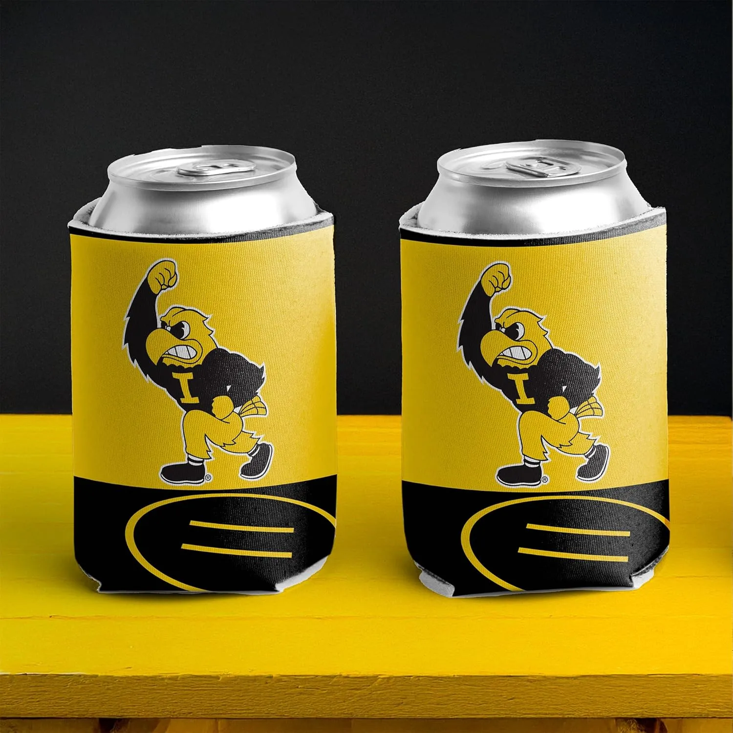 University of Iowa Can Coolers – 6-Pack Officially Licensed Hawkeyes Drink Sleeves – Fits 12oz Cans & Bottles – Foam Insulated for Tailgating, BBQs & Game Day – VictoryStore