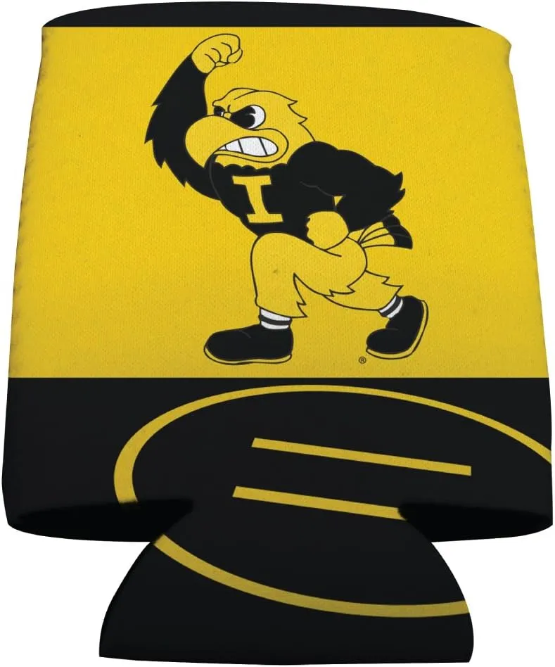 University of Iowa Can Coolers – 6-Pack Officially Licensed Hawkeyes Drink Sleeves – Fits 12oz Cans & Bottles – Foam Insulated for Tailgating, BBQs & Game Day – VictoryStore