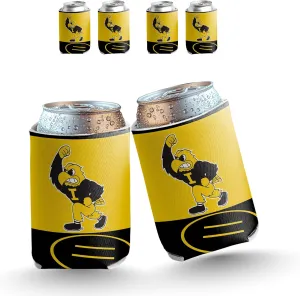 University of Iowa Can Coolers – 6-Pack Officially Licensed Hawkeyes Drink Sleeves – Fits 12oz Cans & Bottles – Foam Insulated for Tailgating, BBQs & Game Day – VictoryStore
