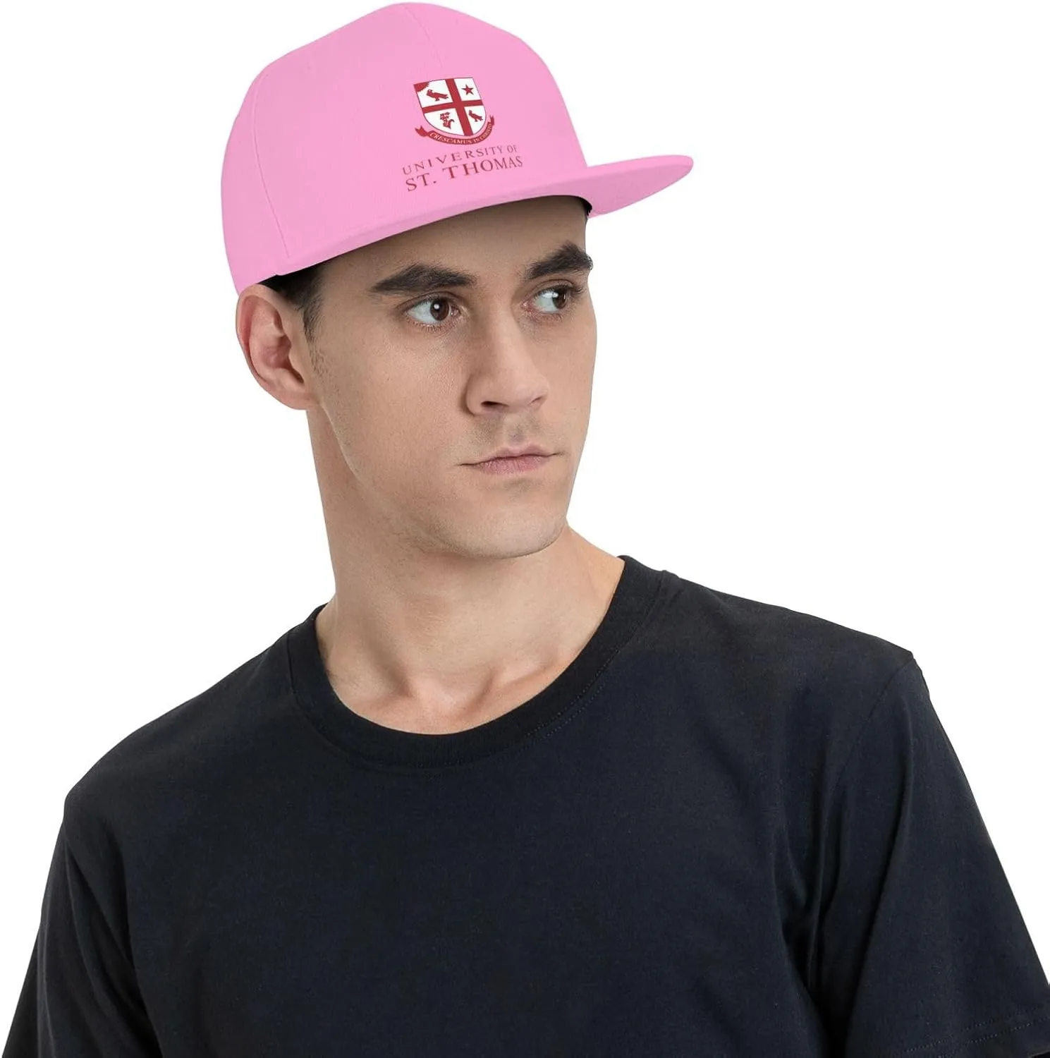 University of St Thomas Hats for Men Flat Bill Fitted Caps Hiphop Rap Adjustable Baseball Trucker Dad Hat
