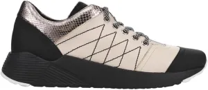 VANELi Womens Aberly Metallic Lace Up Sneakers Shoes Casual - Black, Off White